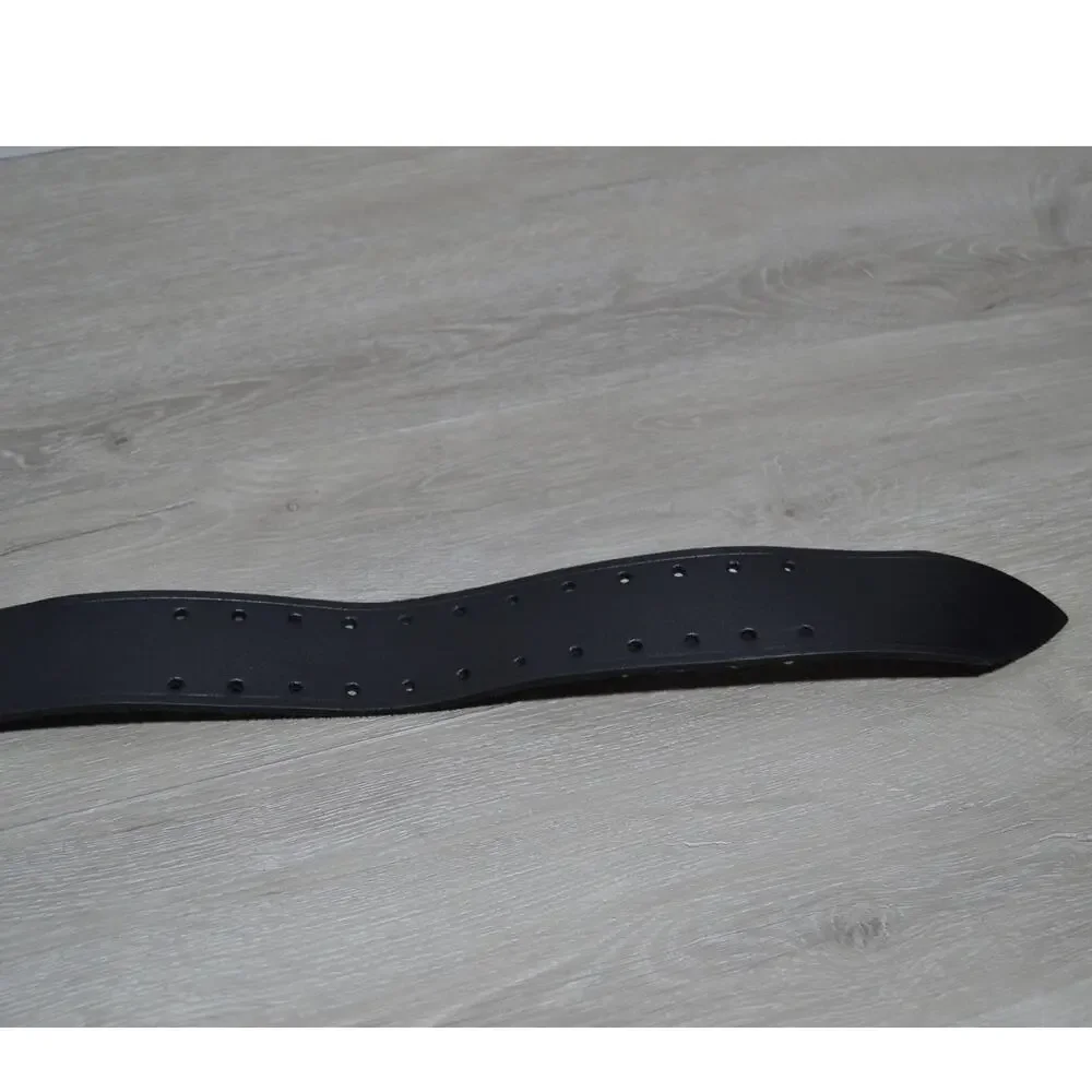 Black Leather Double Notch Belt 39